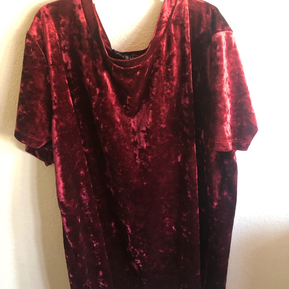 Burgundy Velvet Shirt